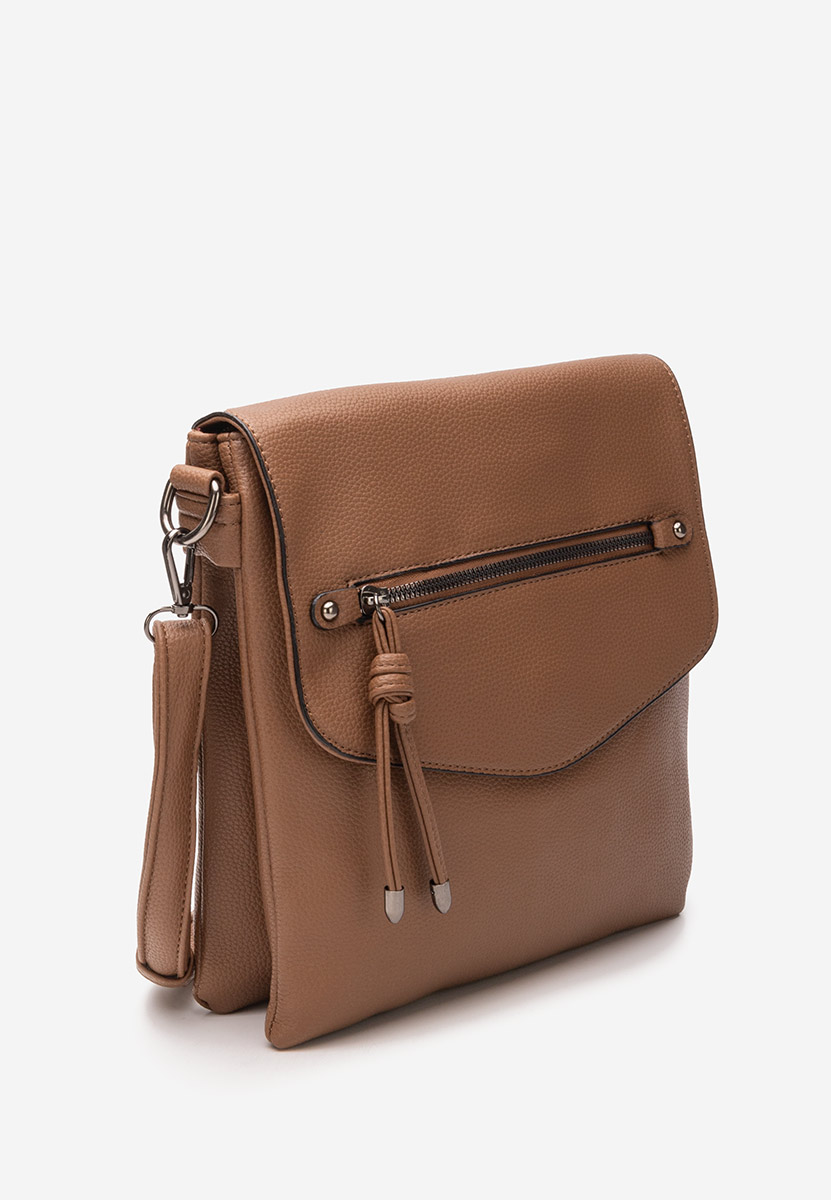 чанта за рамо Hermelinda каки