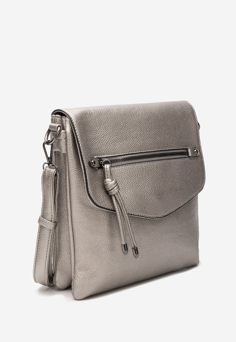 чанта за рамо Hermelinda сребриста