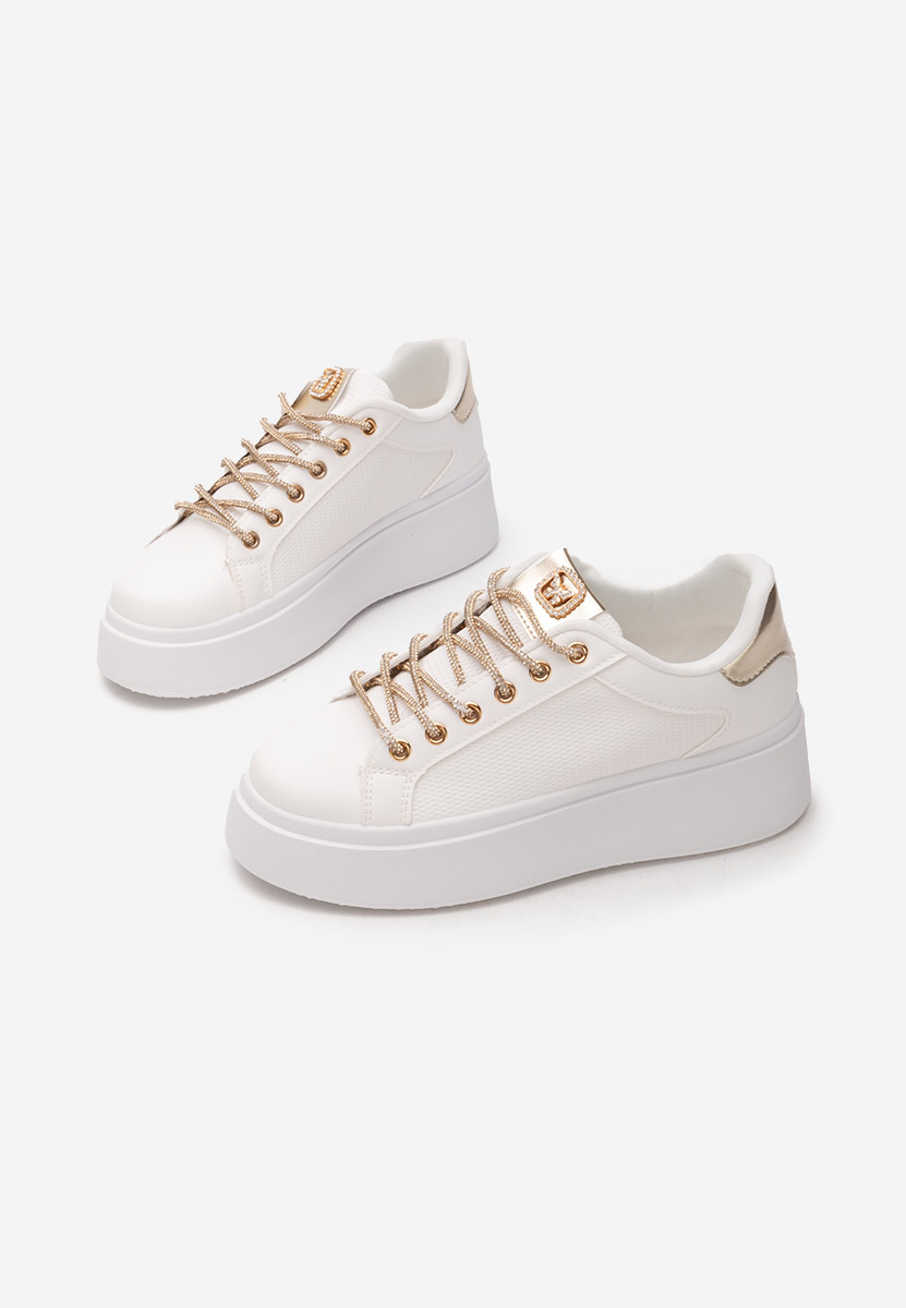 Cникърси на платформа Shauna бели