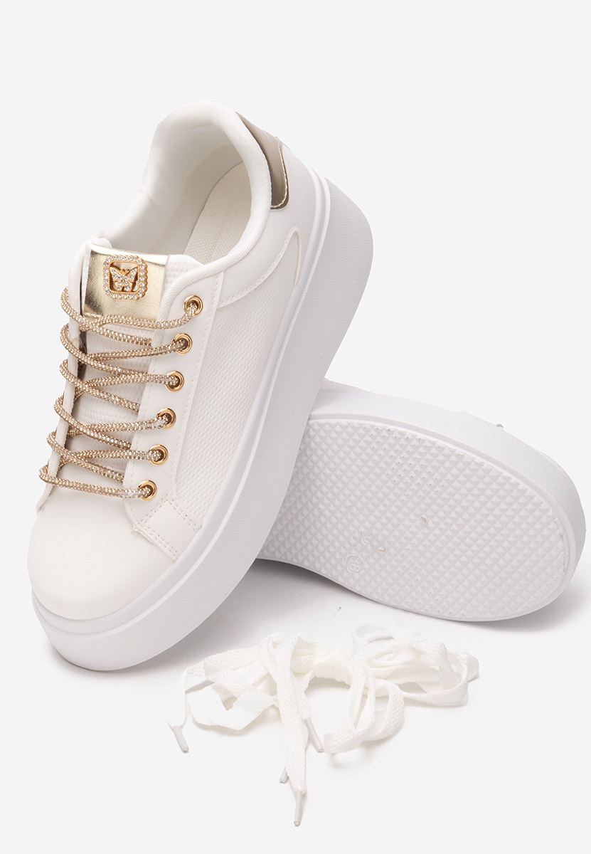 Cникърси на платформа Shauna бели