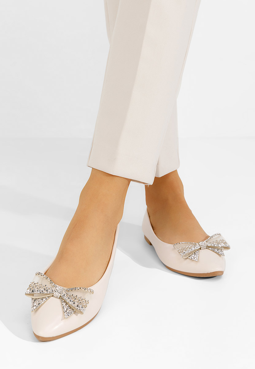 Дамски балерини Marva бежов