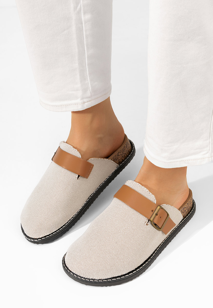 Дамско сабо Pamela бежов