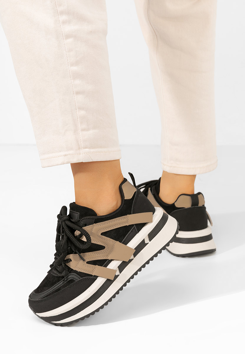 Cникърси на платформа Pannyssa черни