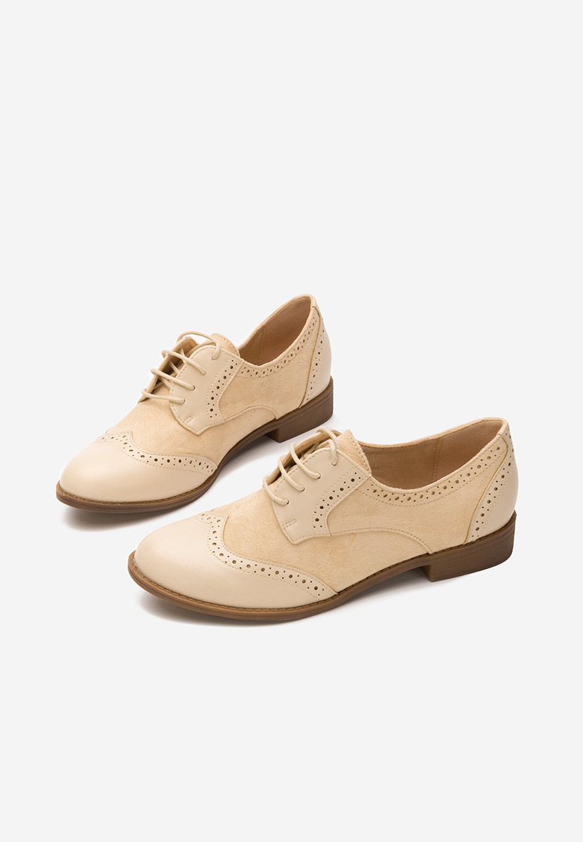 Дамски обувки brogue Aleena бежов