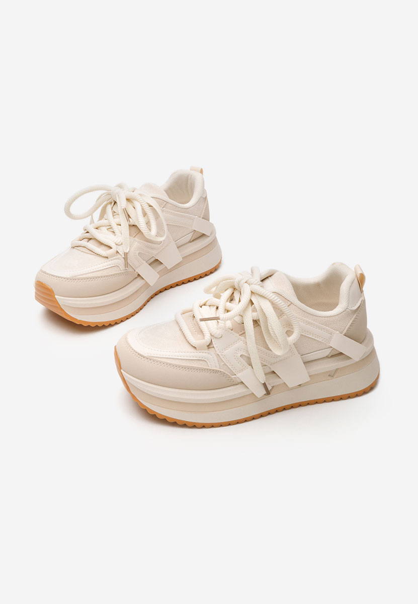 Cникърси на платформа Pannyssa бежов