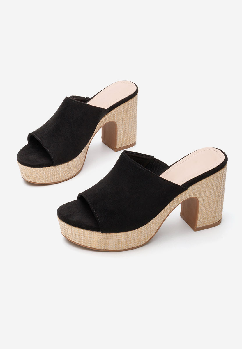 Чехли на ток Charlene черни