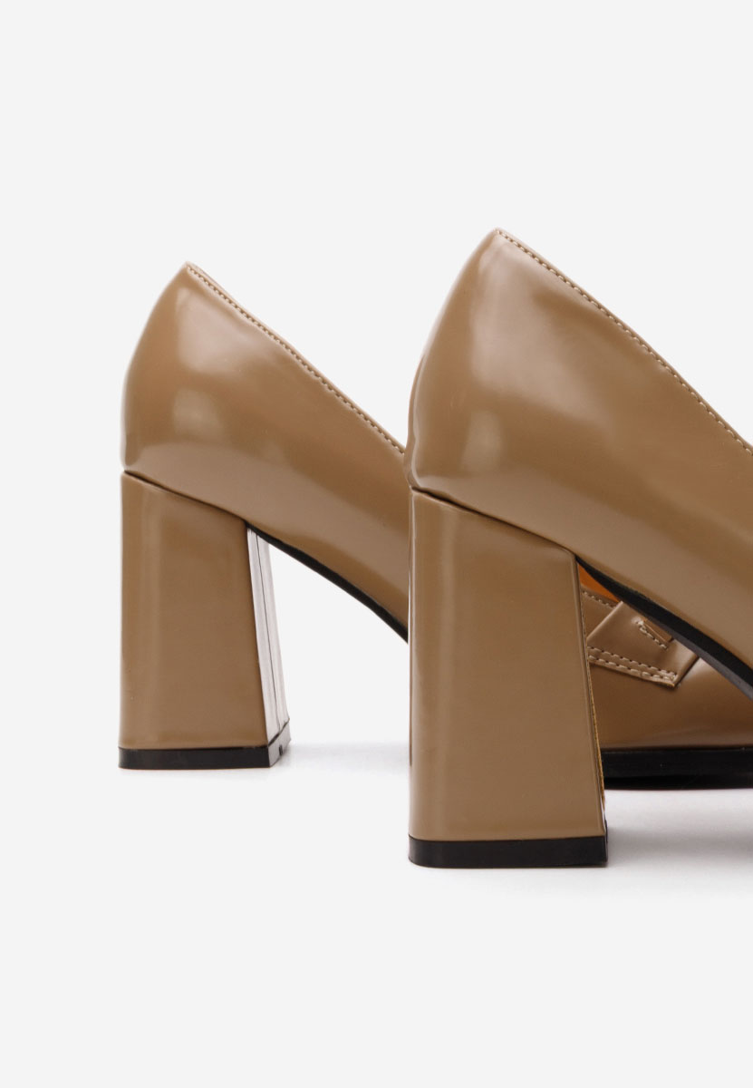 Дамски мокасини на ток Noriana каки