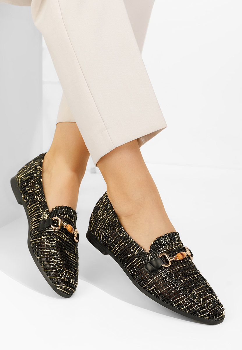 Дамски мокасини Jayna черни