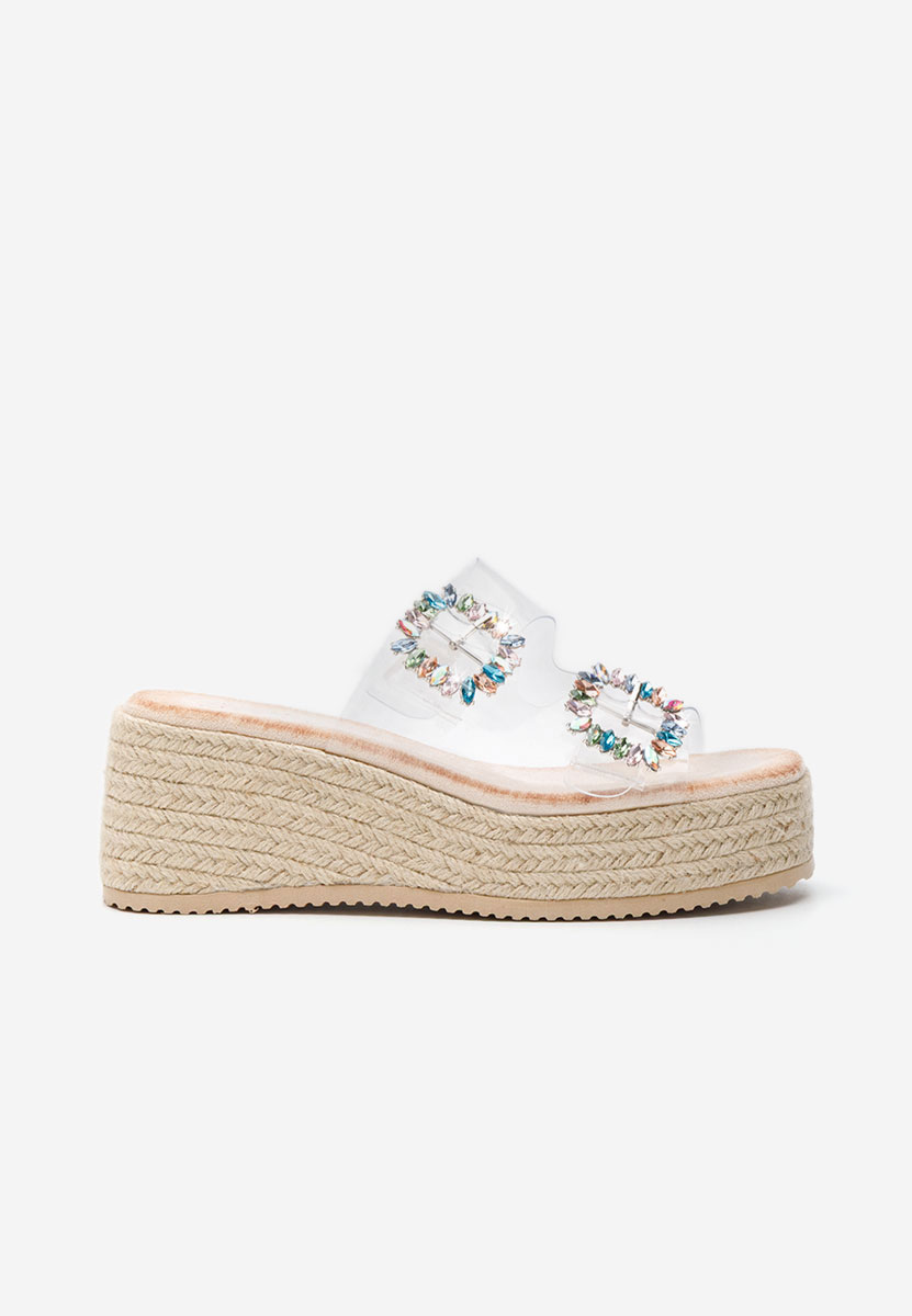 дамски чехли на платформа Lakeshia бежов