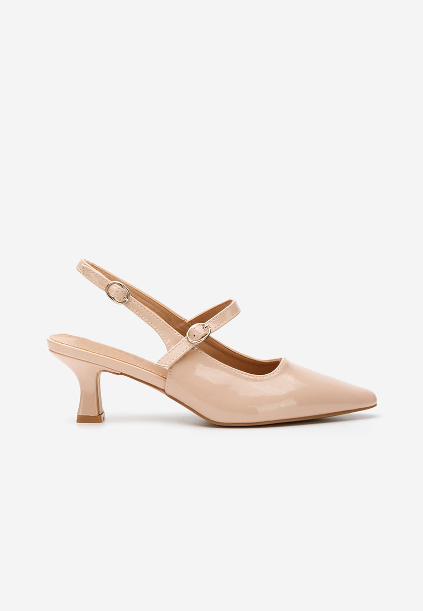 Обувки на ток Matylda бежов