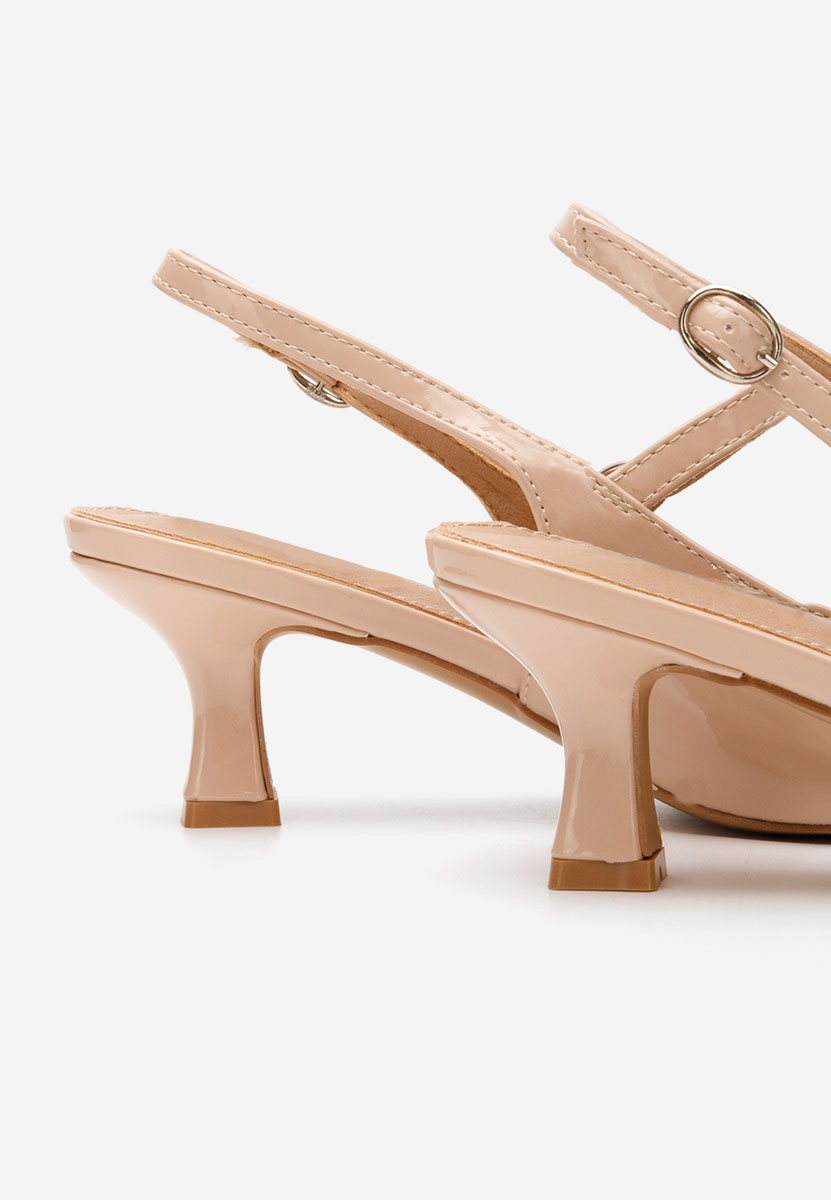 Обувки на ток Matylda бежов