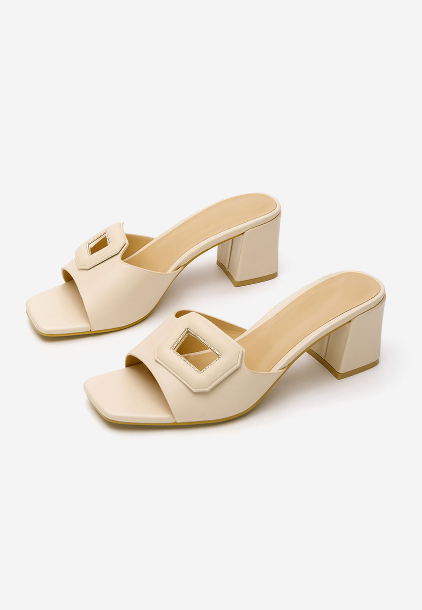 Чехли на ток Karrysa бежов