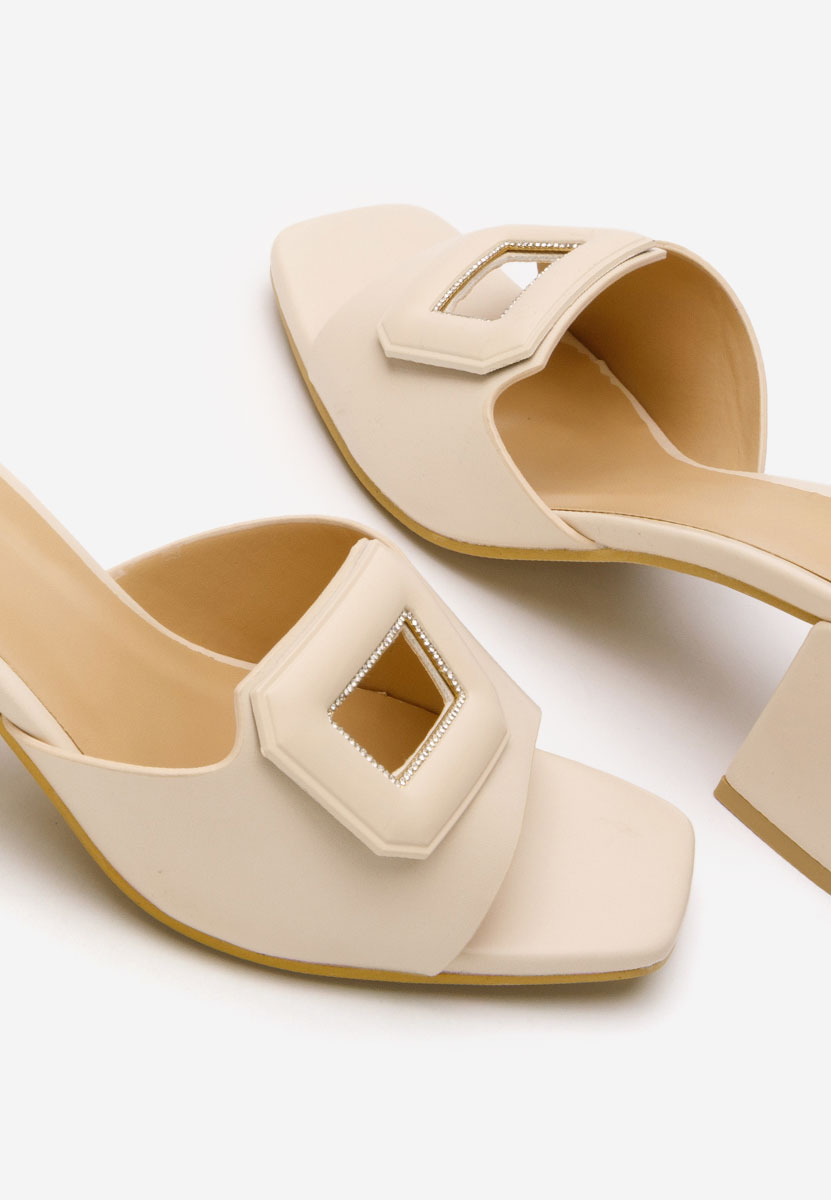 Чехли на ток Karrysa бежов