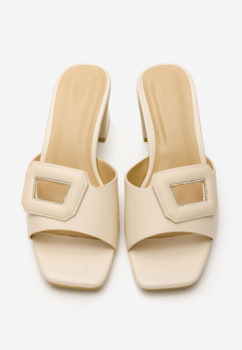 Чехли на ток Karrysa бежов