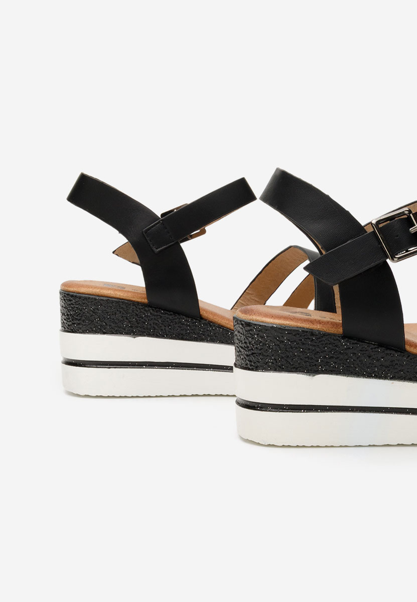 Сандали на платформа Serafina черен
