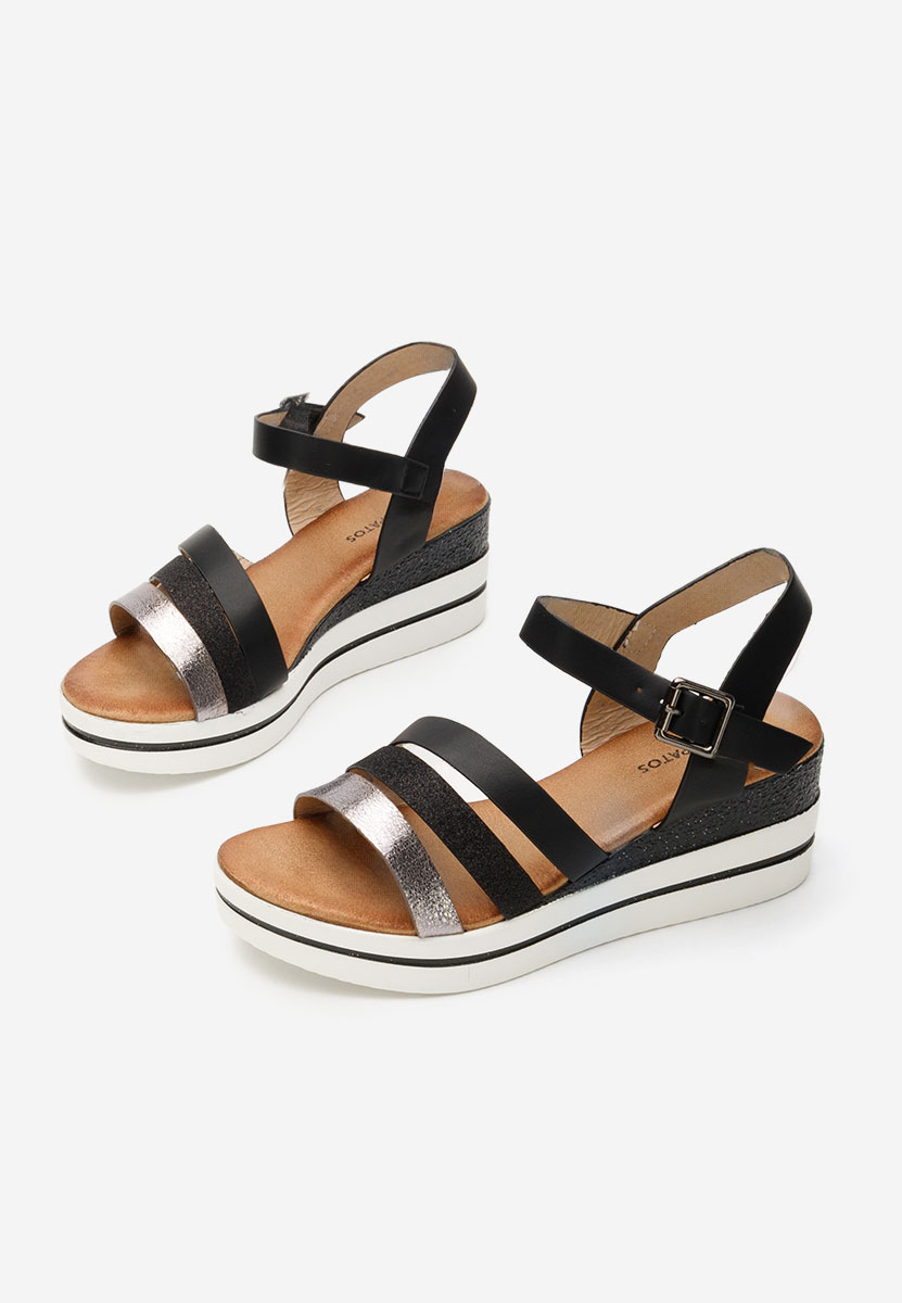 Сандали на платформа Serafina черен