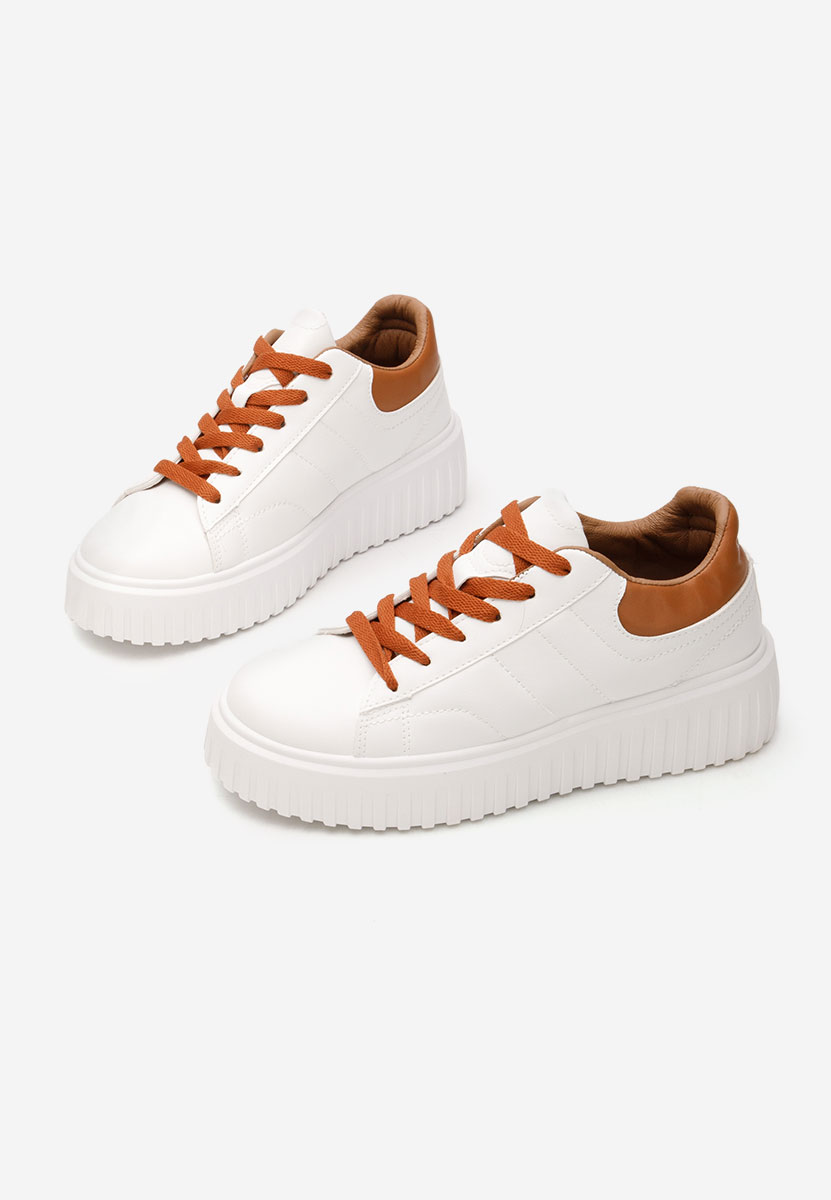 Cникърси на платформа Raula бели