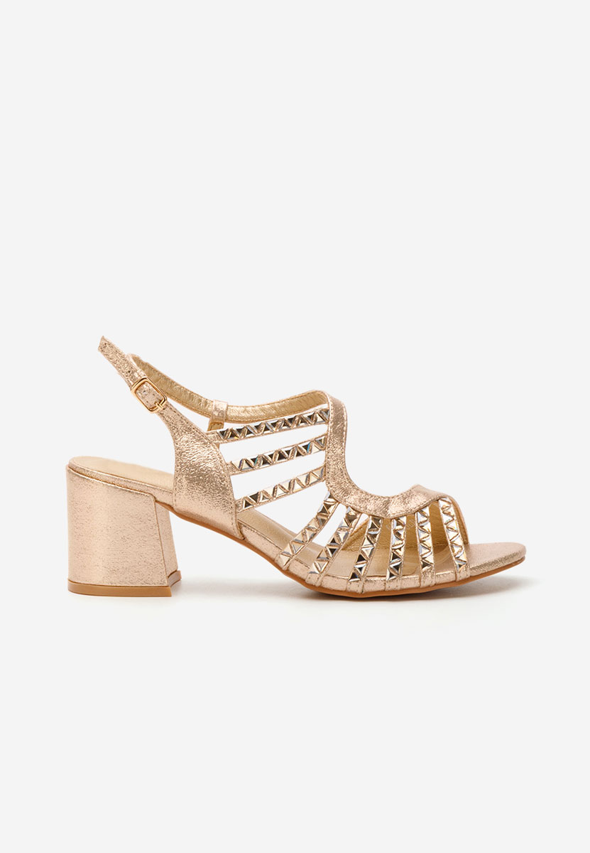 Сандали на ток Margarita златен