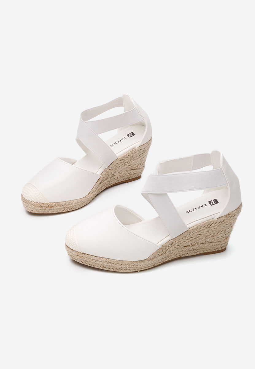 Сандали на платформа Rosaria бели
