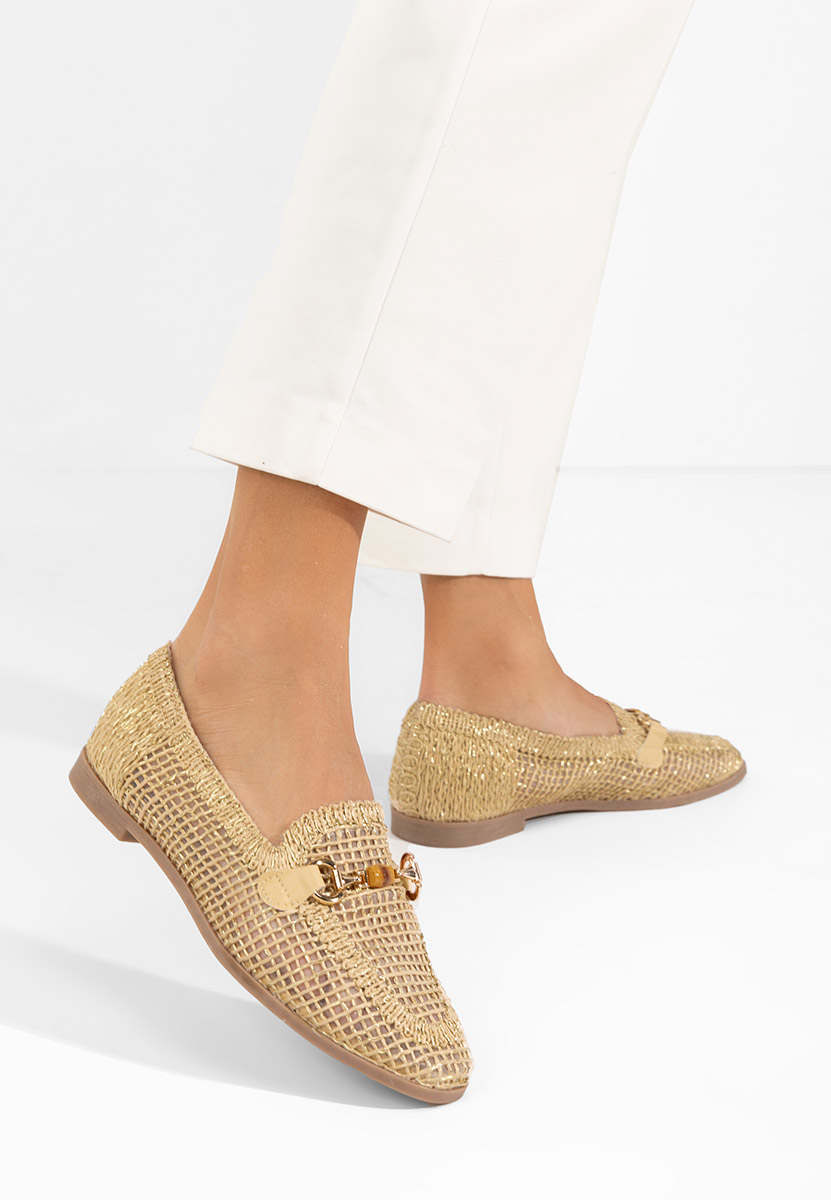 Дамски мокасини Jayna бежов