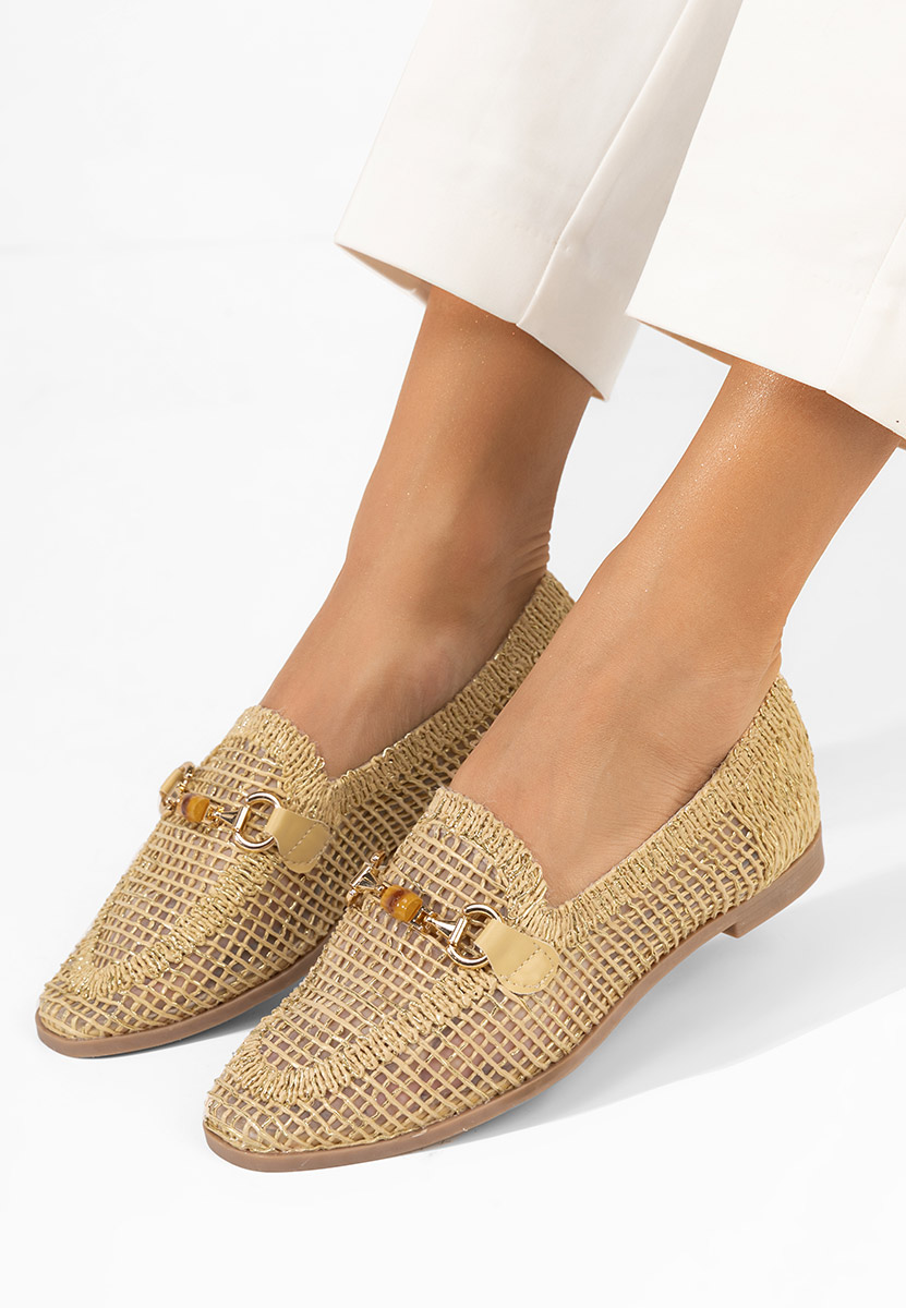 Дамски мокасини Jayna бежов