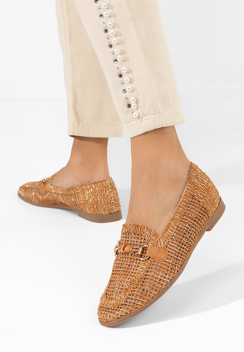 Дамски мокасини Jayna камел