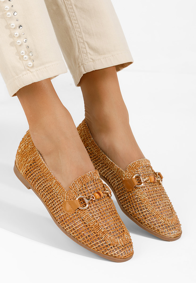 Дамски мокасини Jayna камел