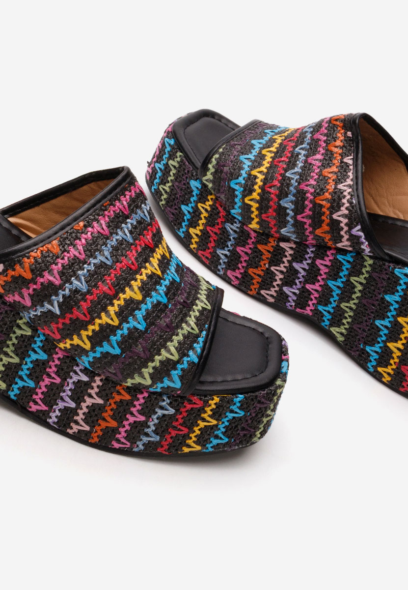 дамски чехли на платформа Aurelya многоцветен