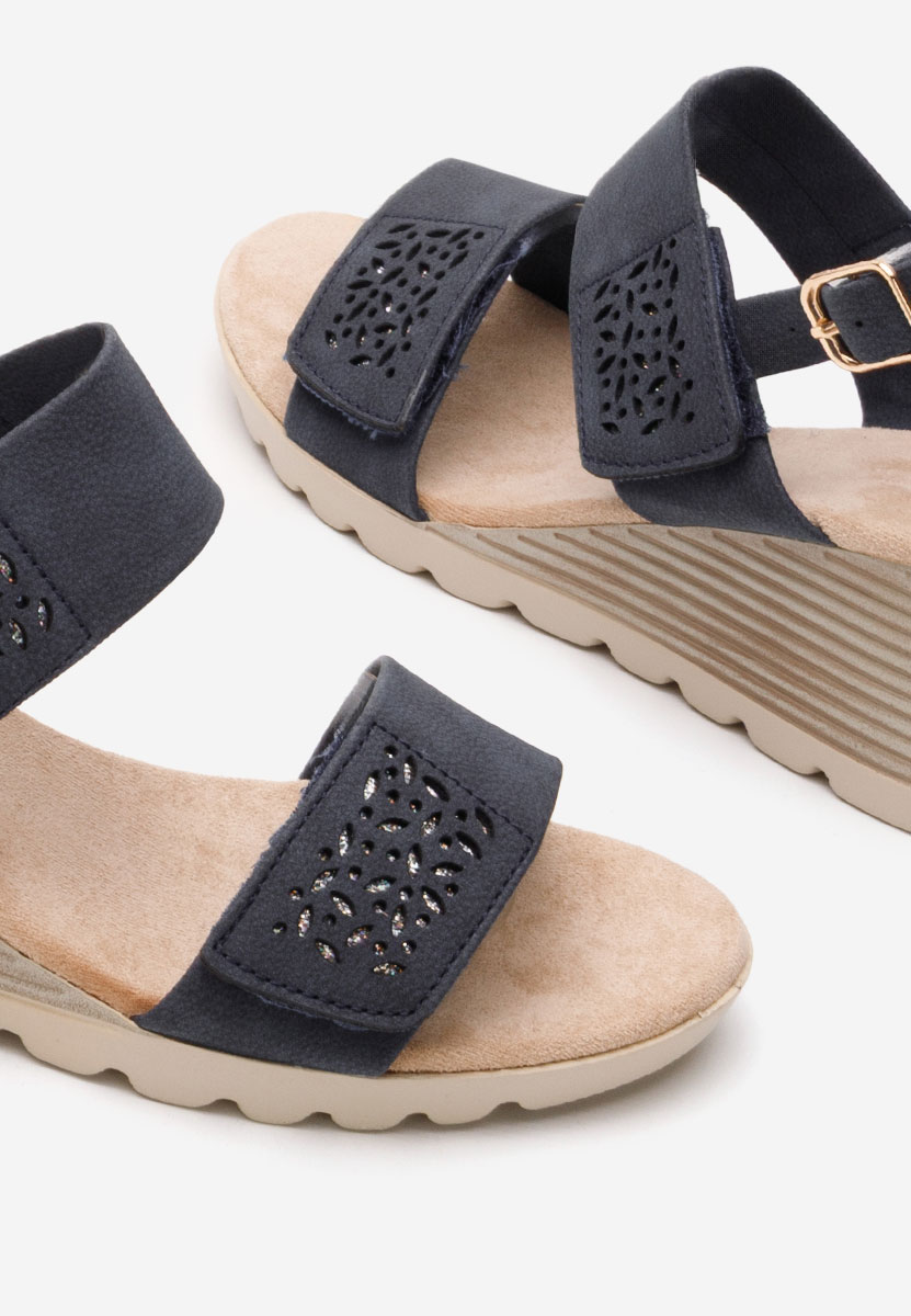 Сандали на платформа Mayme син