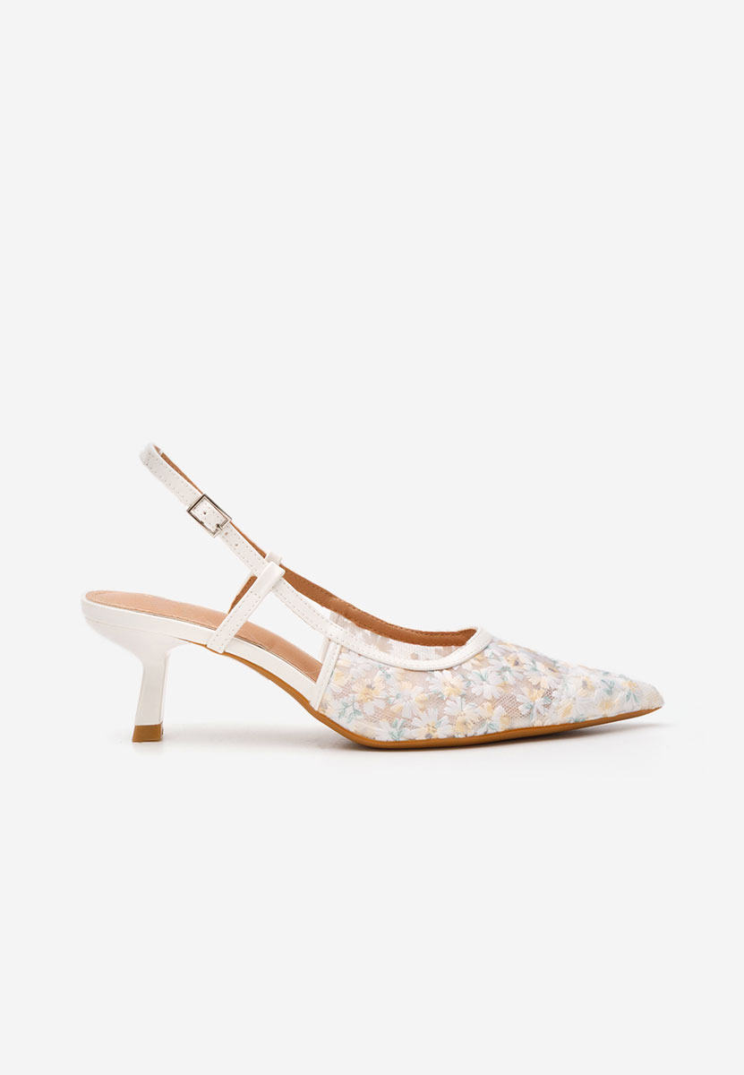 Обувки на ток Adelicya бели