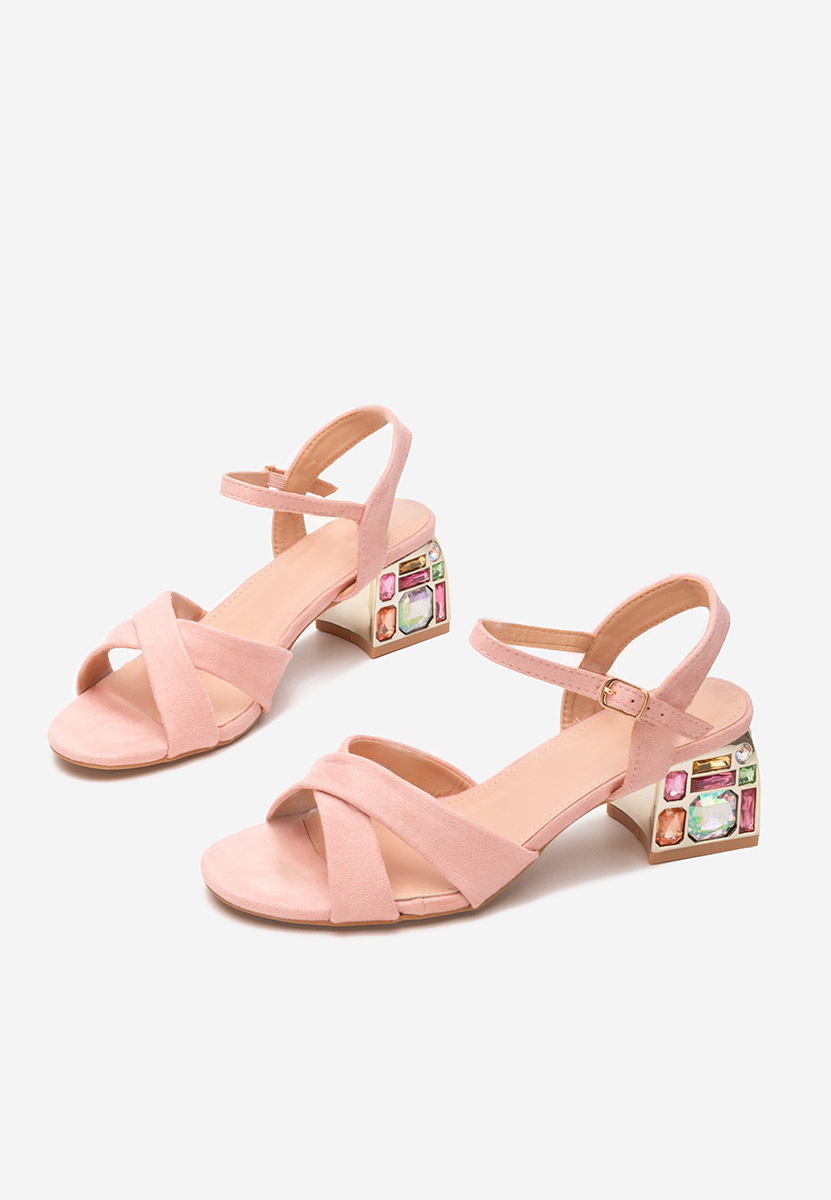 Сандали на ток Susia розов