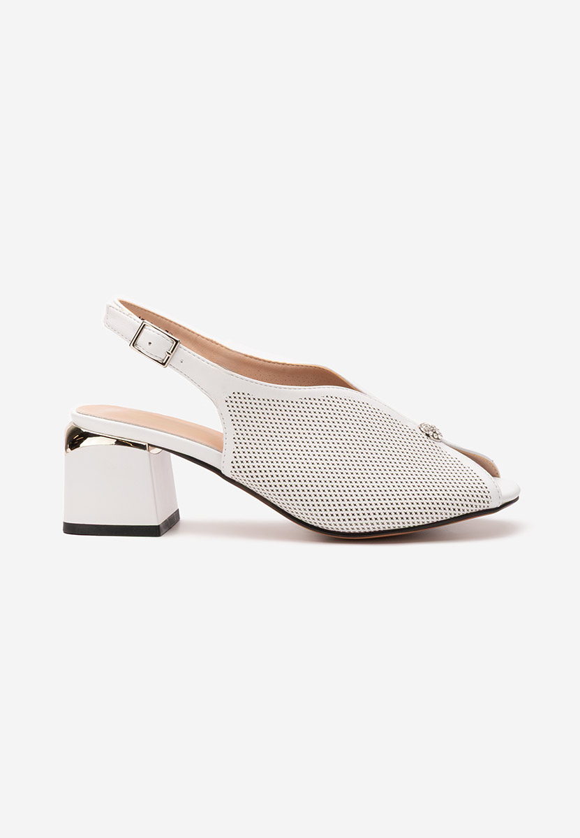 Сандали на ток Lacie бели