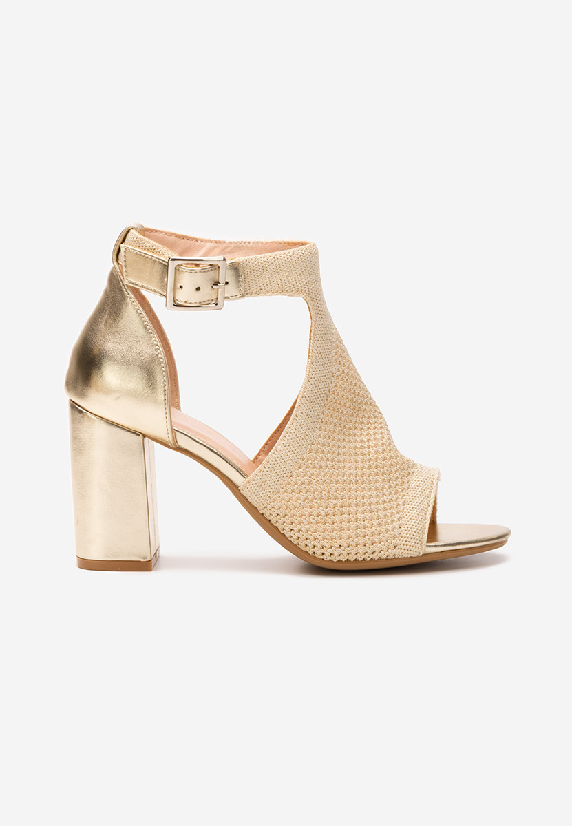 Сандали на ток Elyzea златен