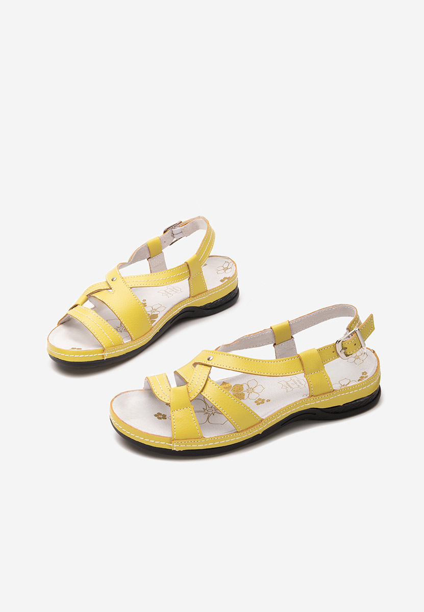 Cандали естествена кожа Zinga тюркоазен