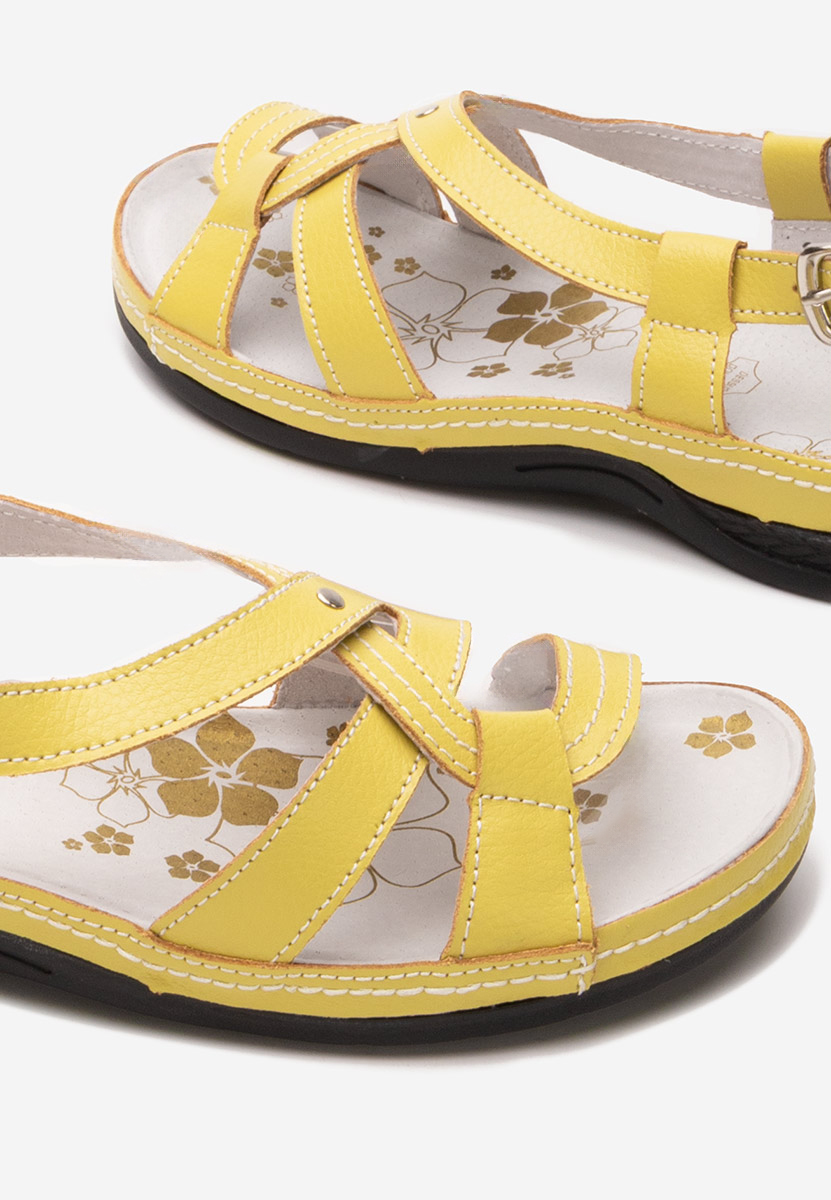 Cандали естествена кожа Zinga тюркоазен