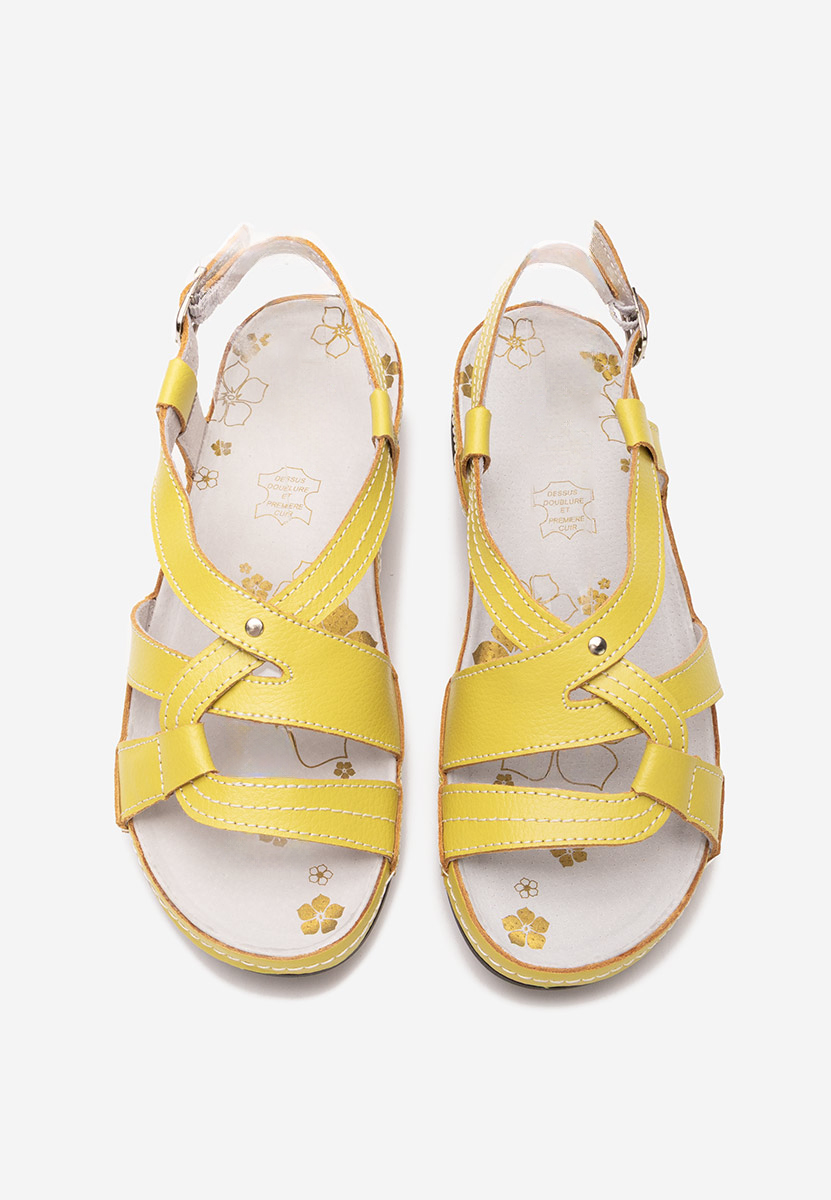 Cандали естествена кожа Zinga тюркоазен