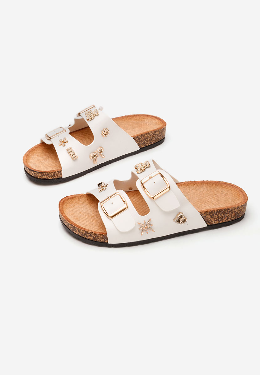 Дамски чехли Moonie бели