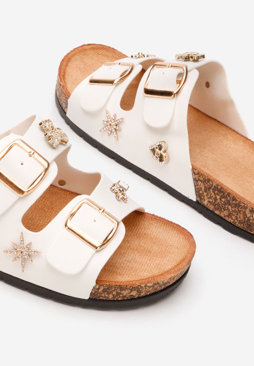 Дамски чехли Moonie бели