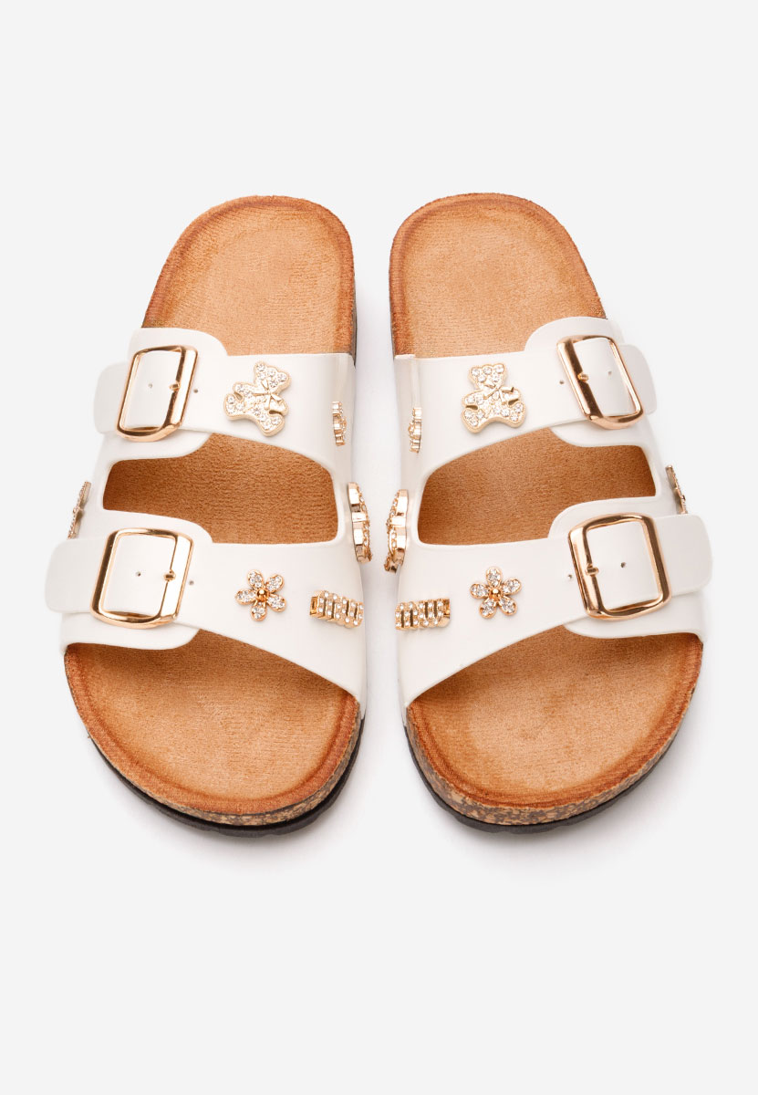 Дамски чехли Moonie бели