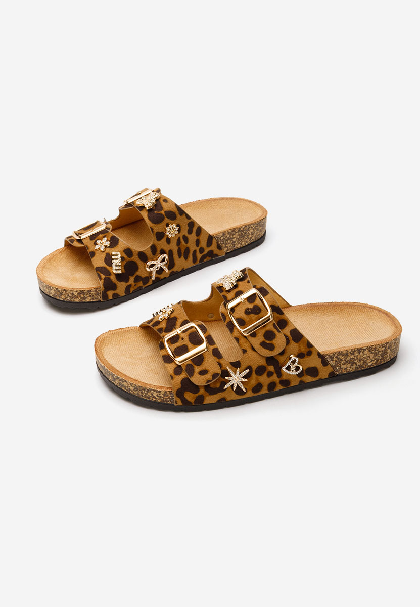 Дамски чехли Moonie леопарди