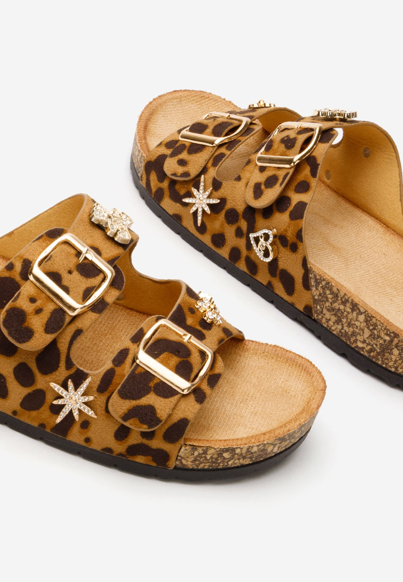 Дамски чехли Moonie леопарди