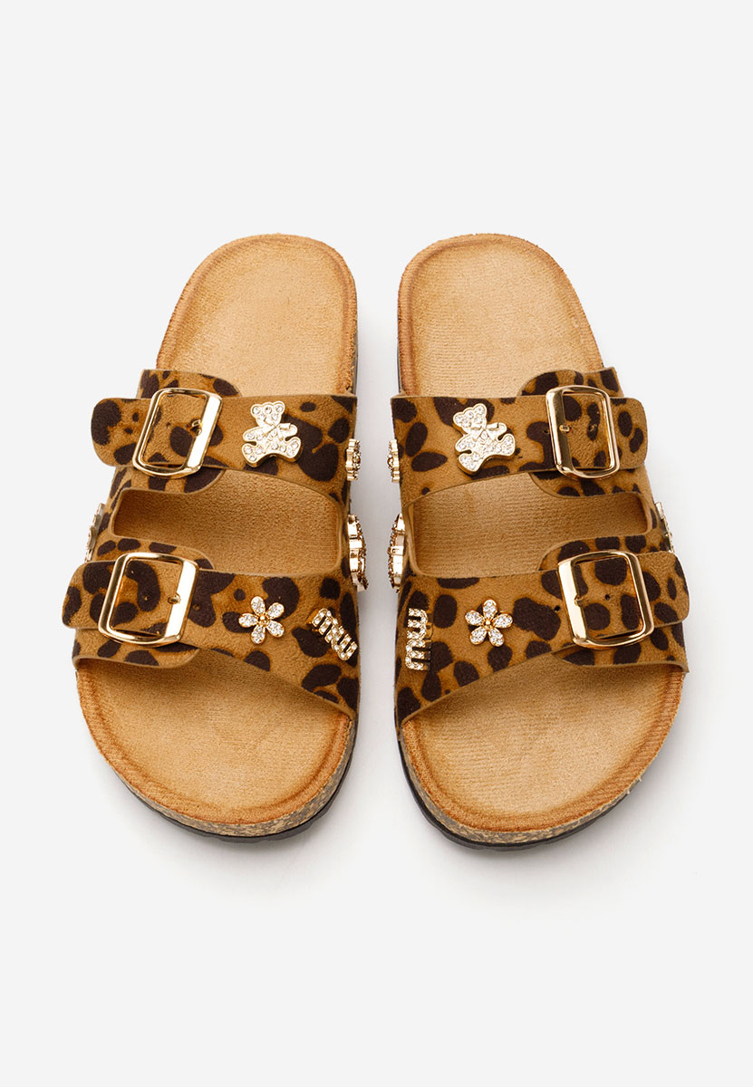 Дамски чехли Moonie леопарди