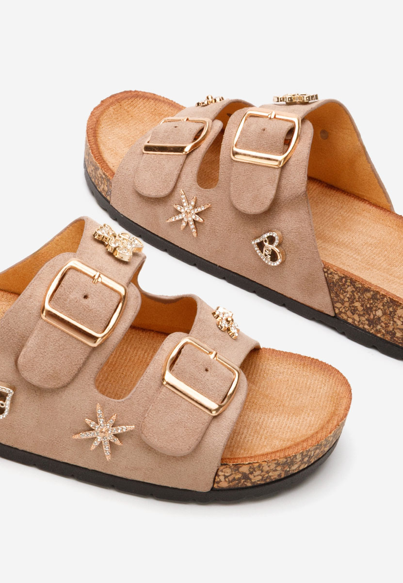 Дамски чехли Moonie каки