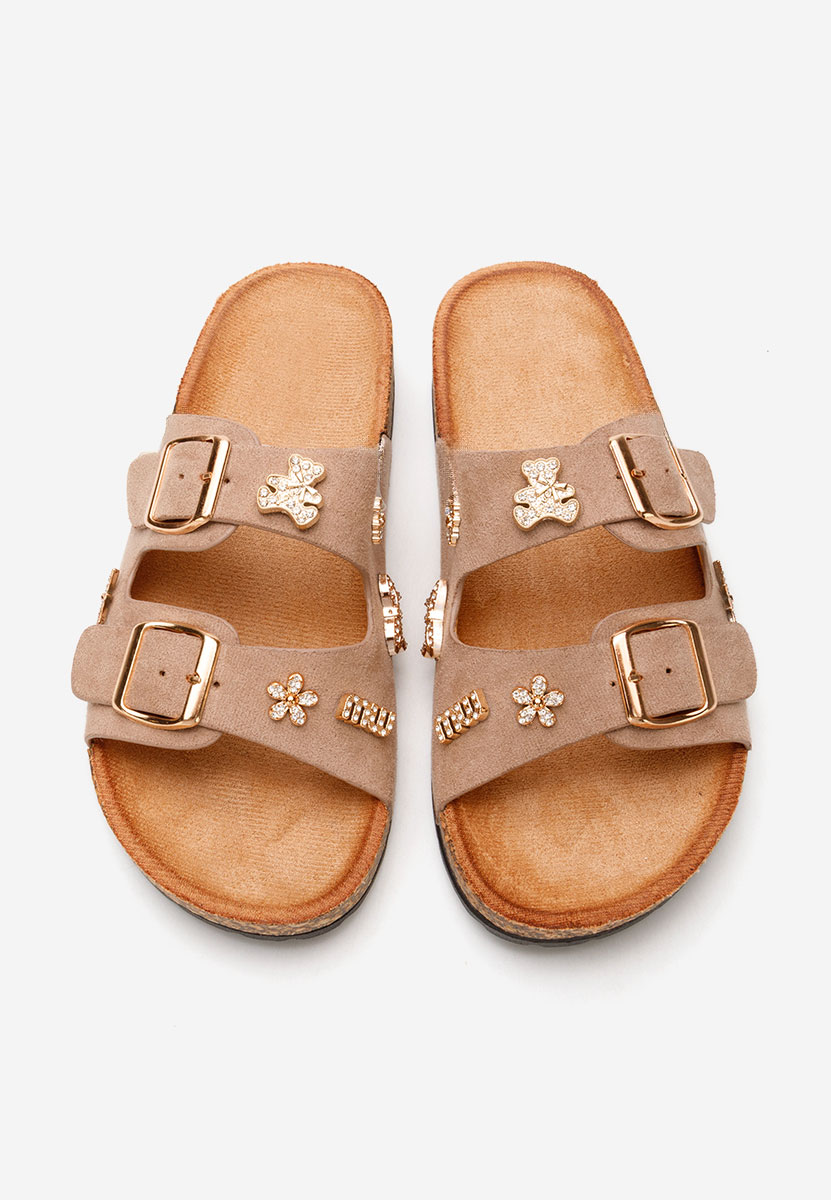 Дамски чехли Moonie каки