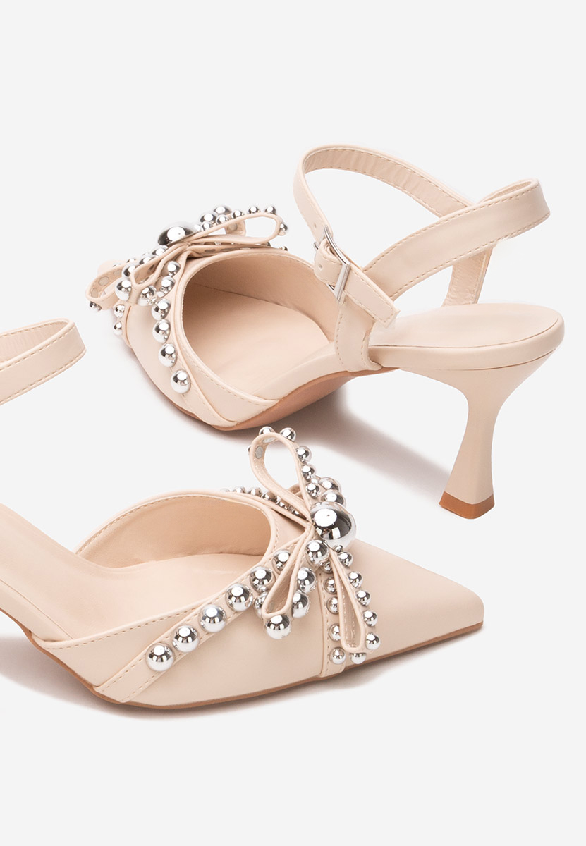 Обувки на ток Ladera бежов