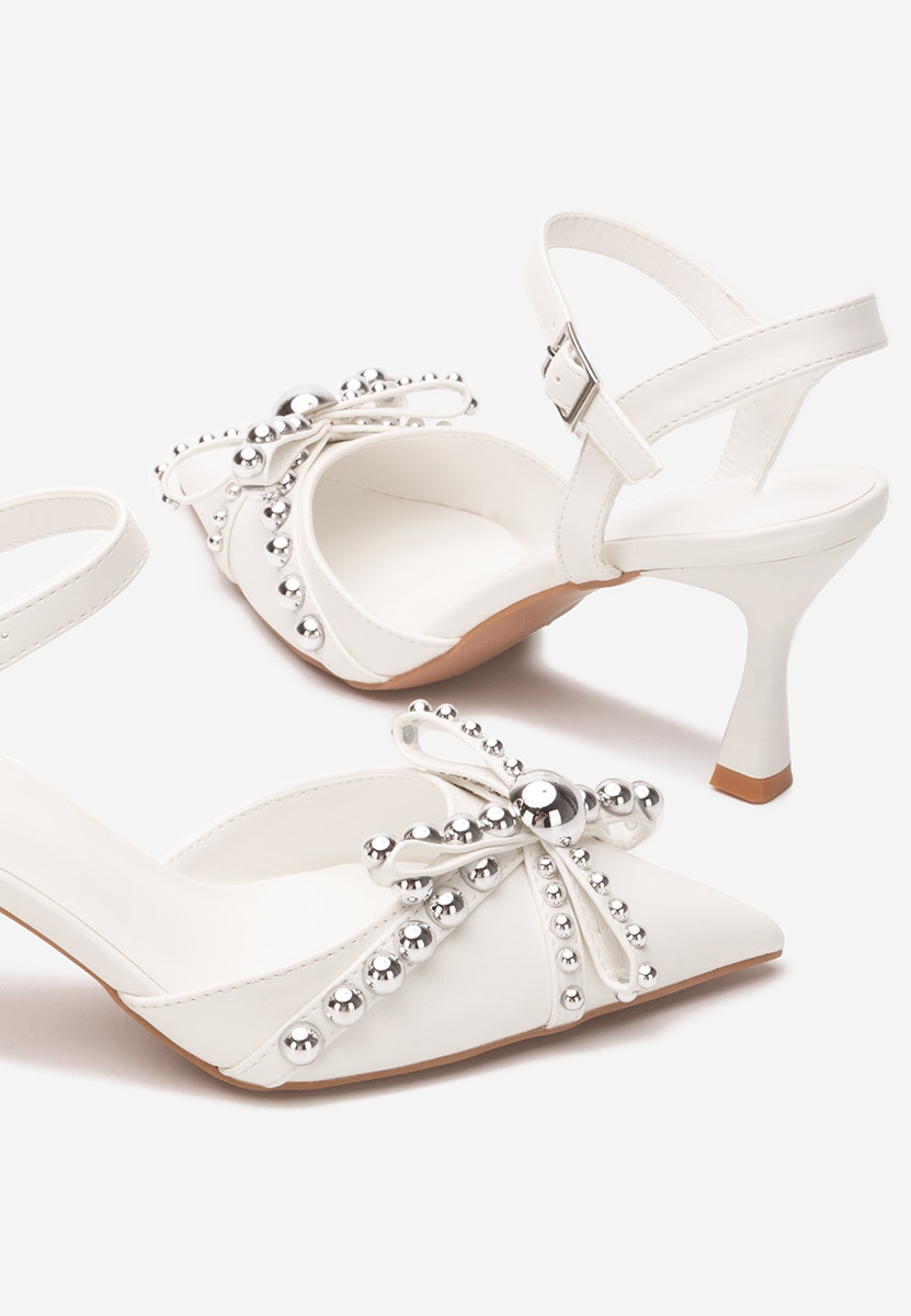 Обувки на ток Ladera бели