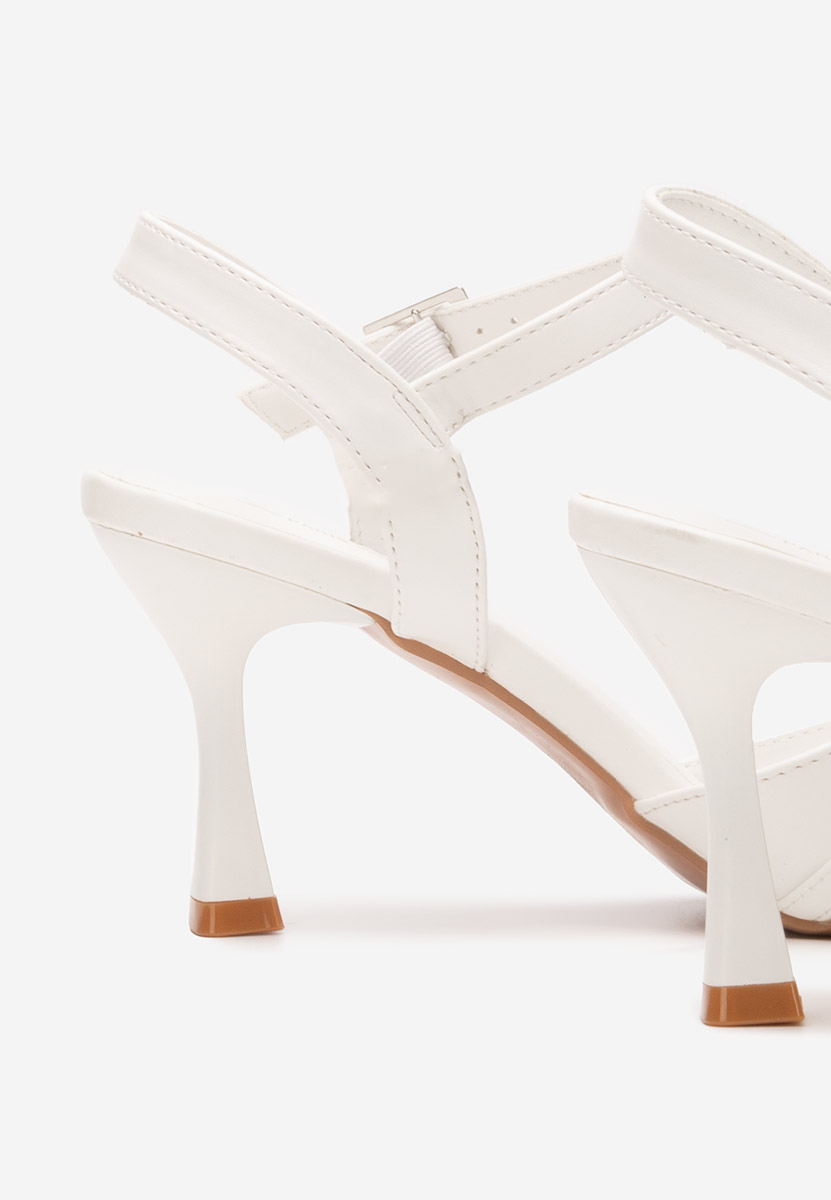 Обувки на ток Ladera бели