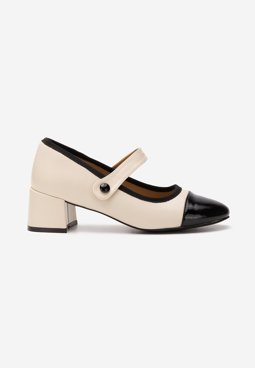 Oбувки с дебел ток Vanila бежов