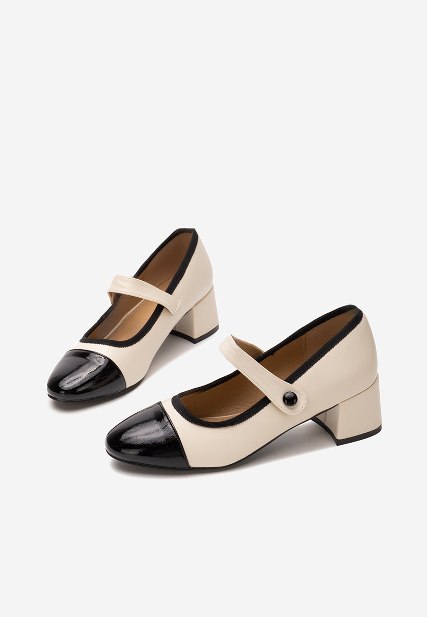 Oбувки с дебел ток Vanila бежов