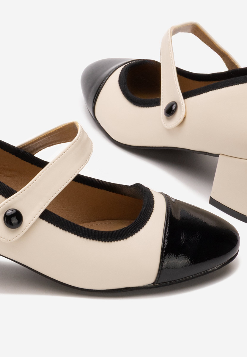 Oбувки с дебел ток Vanila бежов